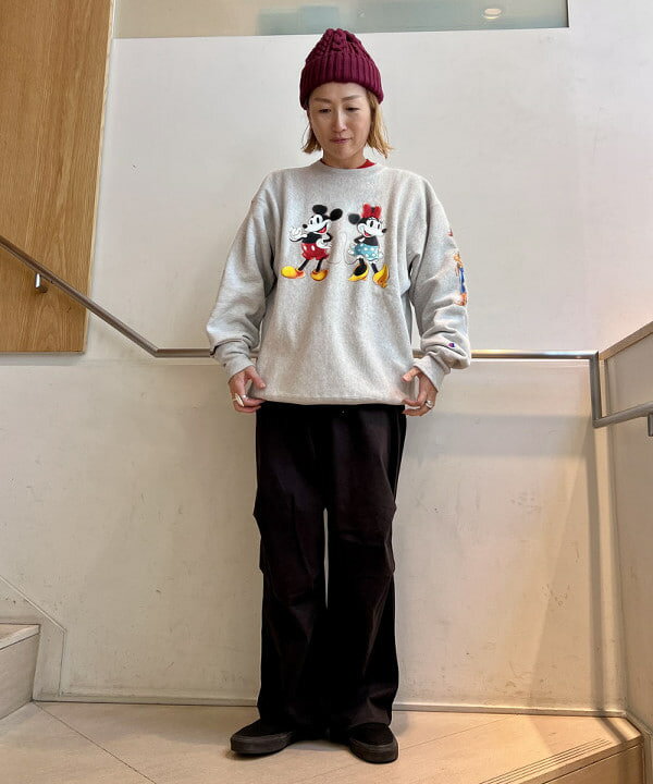 BEAMS MENのChampion * BEAMS / Disney100 Collection Crewneck Sweat