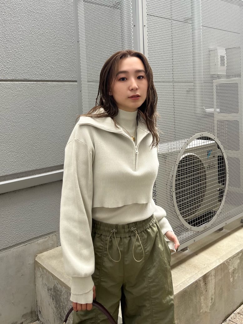 SLYのBIG COLLAR ZIP UP 2P トップスを使ったコーディネート