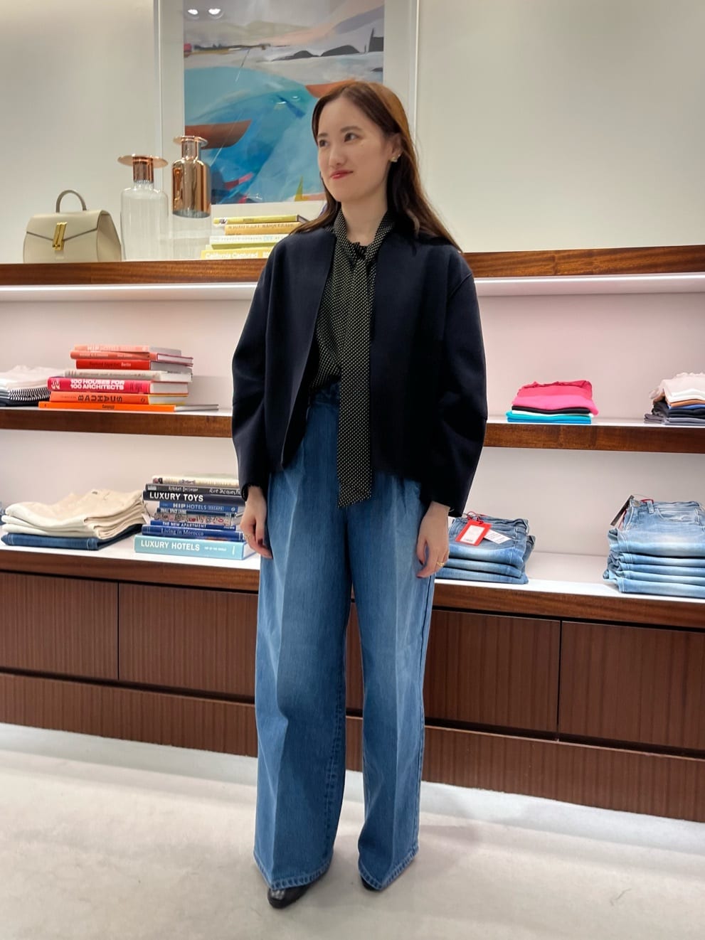 TOMORROWLANDのニードルジャージー バックペプラムジャケットを使った  