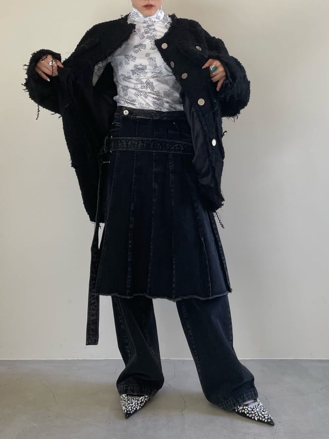 PRANK PROJECTのプリーツラップデニム/Pleats Wrapped Denimを使った 