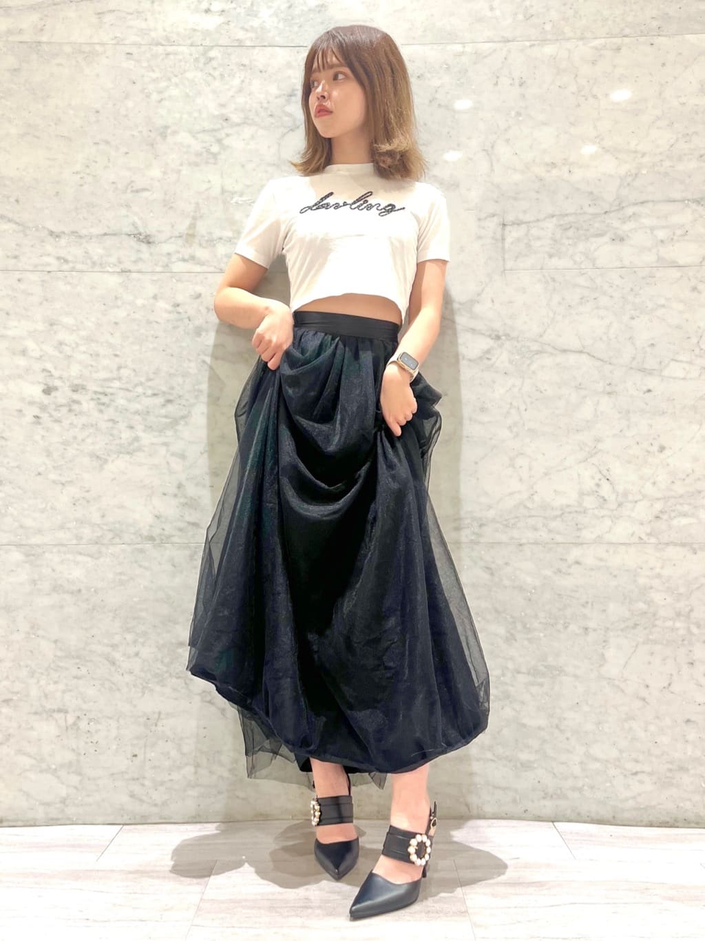 ESPERANZAのフェイクパールバックル付きハイヒールミュール 結婚式二次会 パーティーを使ったコーディネートを紹介します。｜Rakuten Fashion(楽天ファッション／旧楽天ブランドアベニュー)3183703
