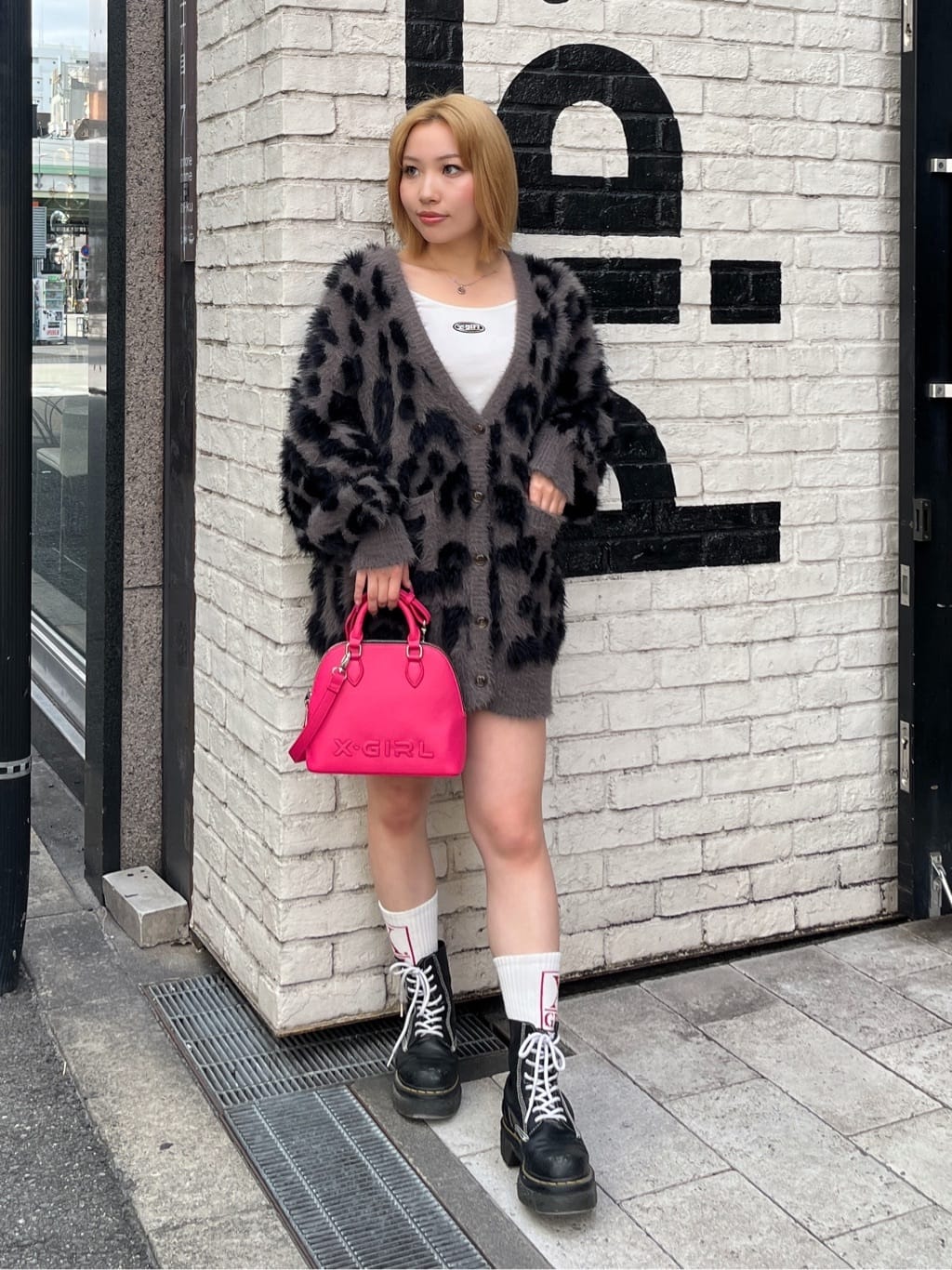 X-girlのFAUX LEATHER 2WAY BOSTON BAG バッグ X-girlを使った