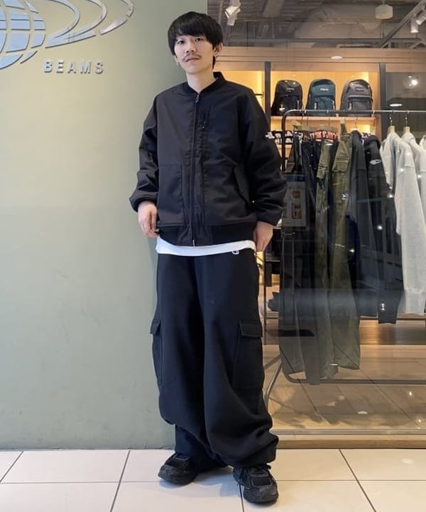 BEAMS MENのChampion * BEAMS / 別注 スウェット カーゴパンツを使った