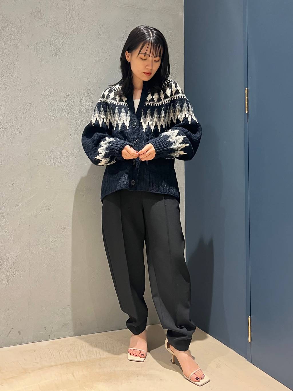 Curensology/ノルマンディーニットカーディガン ネイビー