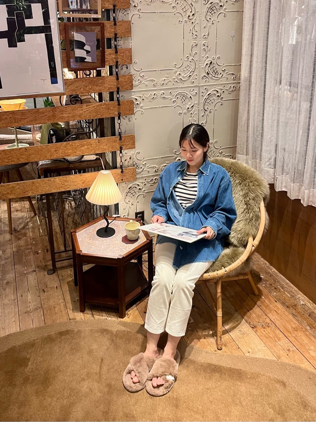 journal standard FurnitureのWAVY TABLE LAMP ウェービー テーブル ランプ 電球付属を使ったコーディネートを紹介します。｜Rakuten Fashion(楽天ファッション／旧楽天ブランドアベニュー)3209733