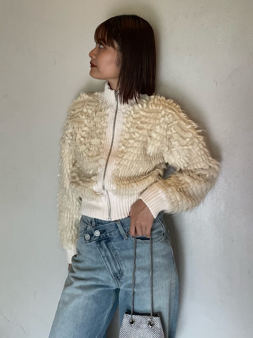 moussyのLOOP KNIT SHORT ブルゾンを使ったコーディネート | Rakuten