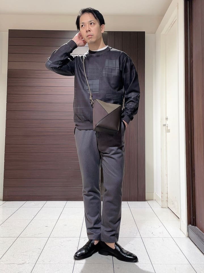 TAKEO KIKUCHIの【Down Fabric】パッチワークパターン スウェットを