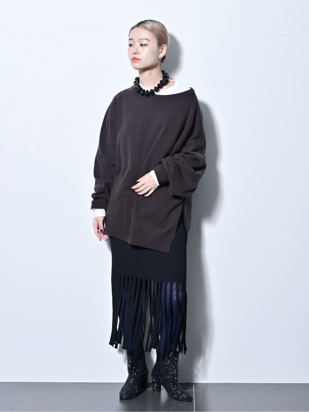 CITYSHOPの《追加》OFF-SHOULDER STRETCH SWEATER:ニットを使った