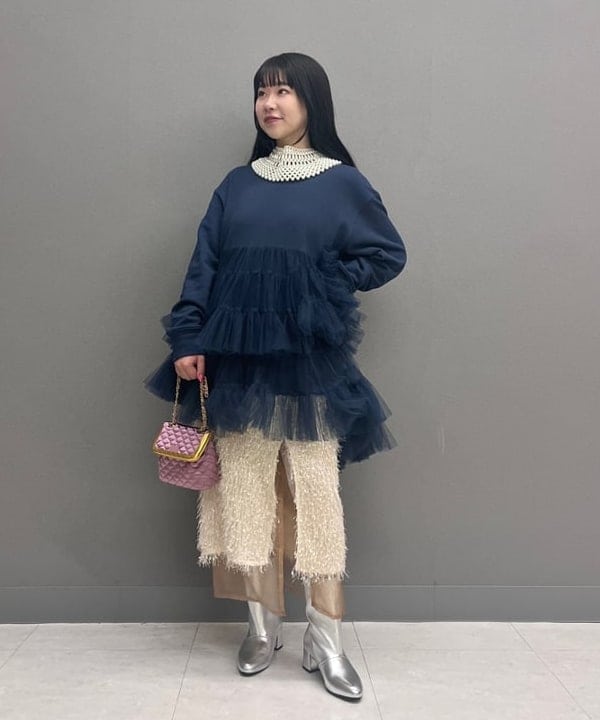 BEAMS WOMENのblicenscell / 2way パール つけ襟を使った