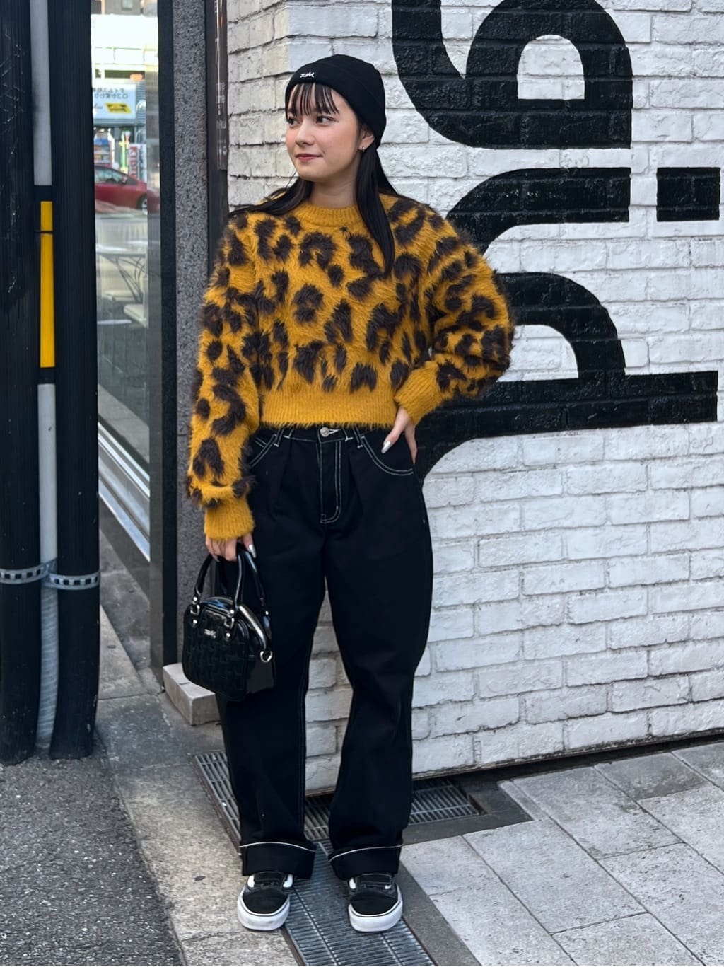 X-girlのLEOPARD CROPPED KNIT TOP ニット X-girlを使った