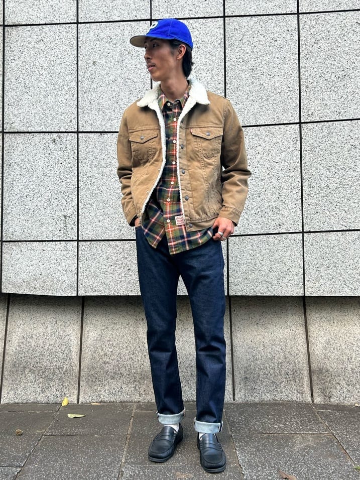 Levi'sのTYPE III シェルパトラッカージャケット ブラウン WASHED