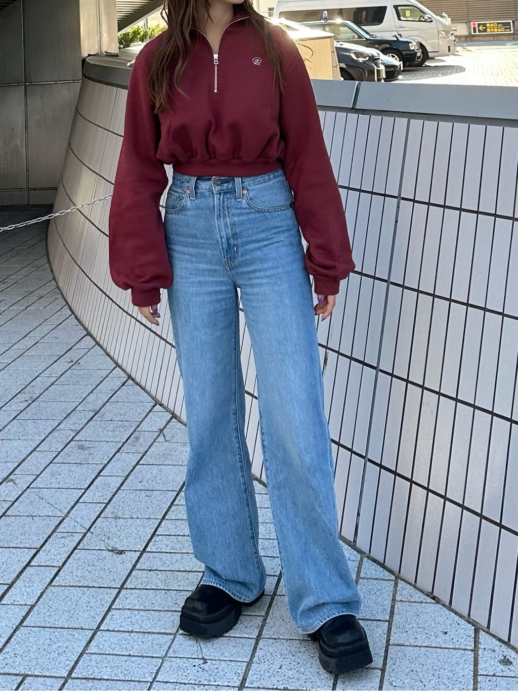 SLY LEVI'S別注 RIBCAGE WIDE LEG - ファッション