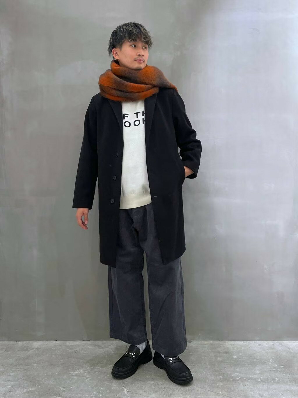 LAKOLEのウーリーテックチェスターコートを使ったコーディネートを紹介します。｜Rakuten Fashion(楽天ファッション／旧楽天ブランドアベニュー)3251775