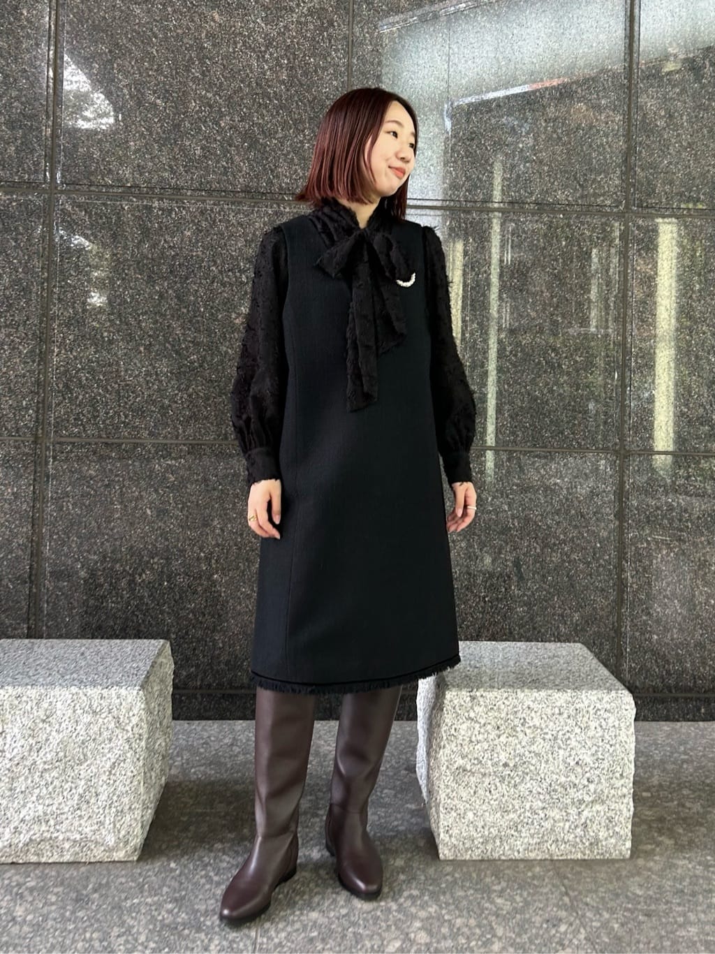 allurevilleの【LOULOU WILLOUGHBY】ツイードジャンスカを使った 