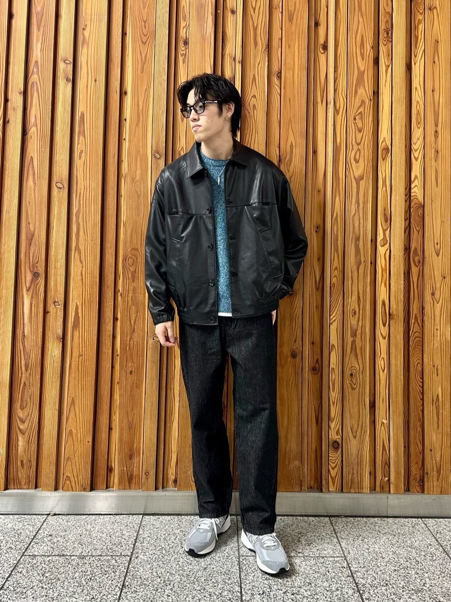 UNITED ARROWS green label relaxingのMorley フェイクレザー ブルゾン