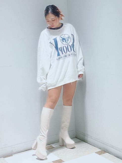 ESPERANZAの【ラク盛り/ロングブーツ】リピーター続出/脚長美脚 厚底ロングブーツを使ったコーディネートを紹介します。｜Rakuten Fashion(楽天ファッション／旧楽天ブランドアベニュー)3253465