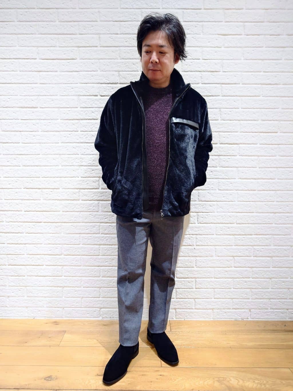 MEN'S BIGIの7G撚糸モールガーターニットを使ったコーディネートを紹介します。｜Rakuten Fashion(楽天ファッション／旧楽天ブランドアベニュー)3255451