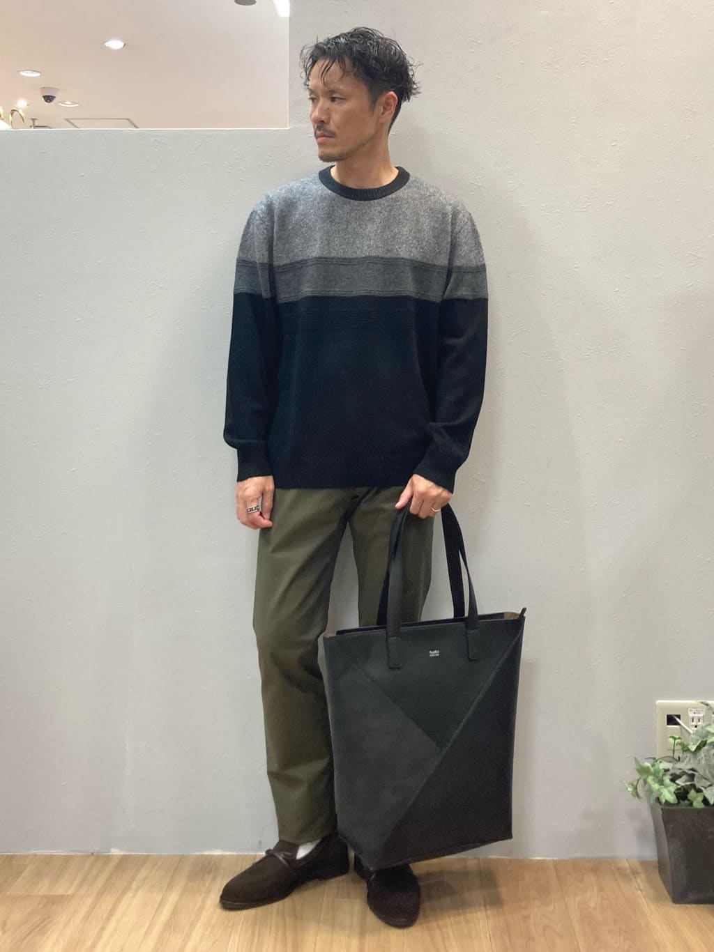 TAKEO KIKUCHIの【カシミヤ】フルカシ パネル柄 ニットを使ったコーディネート | Rakuten  Fashion(楽天ファッション／旧楽天ブランドアベニュー)3256750