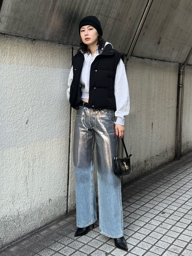 moussyのFOIL PRINT 90S LOWRISE STRAIGHTを使ったコーディネート