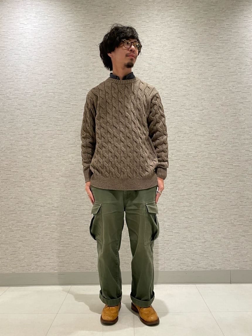 UNITED ARROWS green label relaxingのアンダイド ケーブル クルー