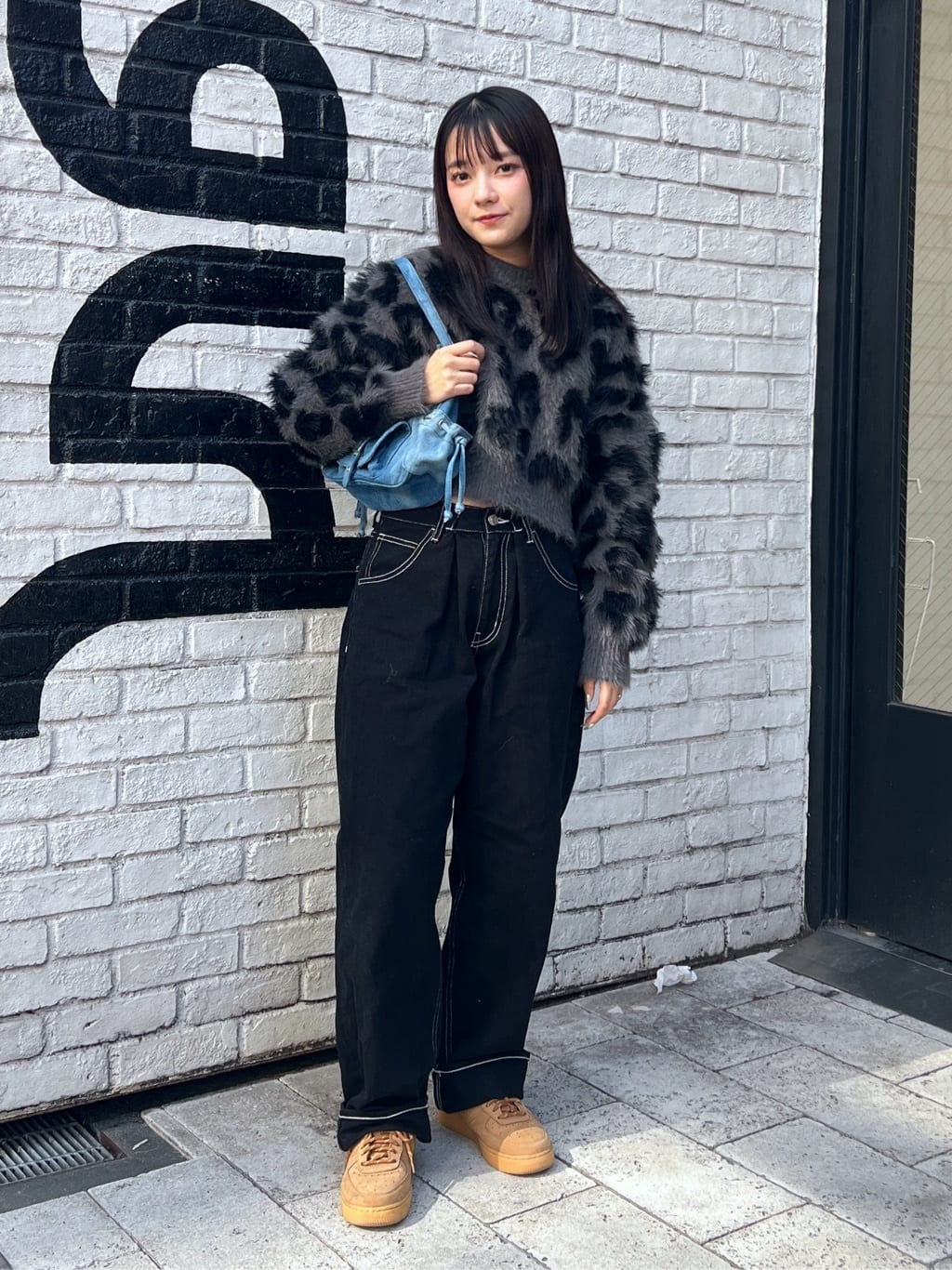 X-girlのLEOPARD CROPPED KNIT TOP ニット X-girlを使った