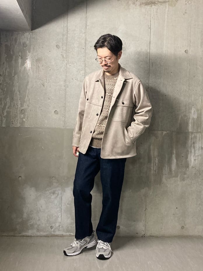UNITED ARROWS green label relaxingのアンダイド ジャカード クルー