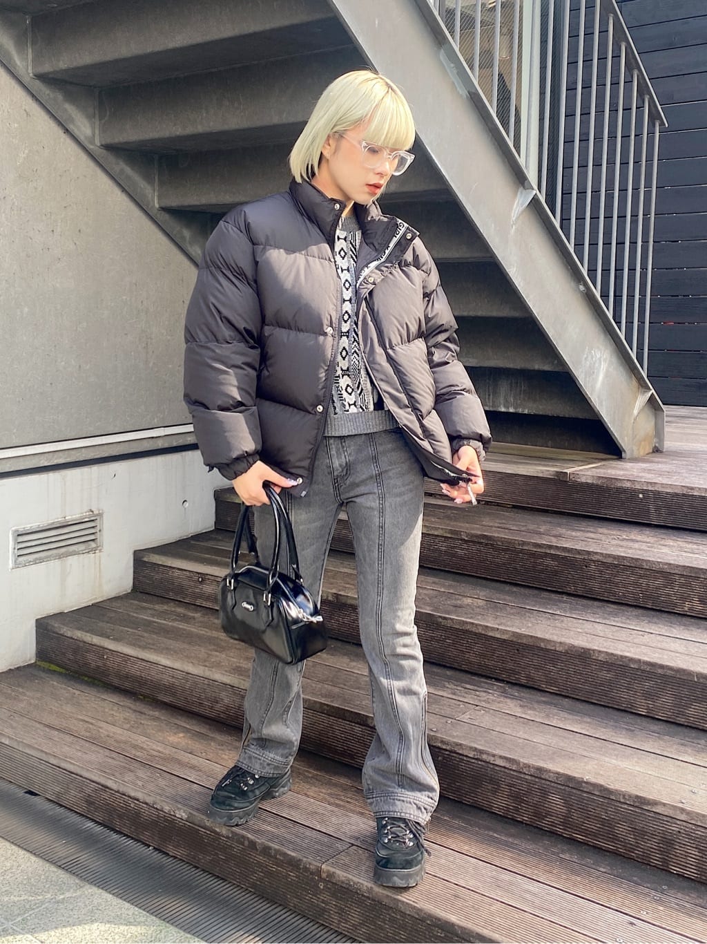 X-girlのDOWN JACKET ダウンジャケット X-girlを使ったコーディネート