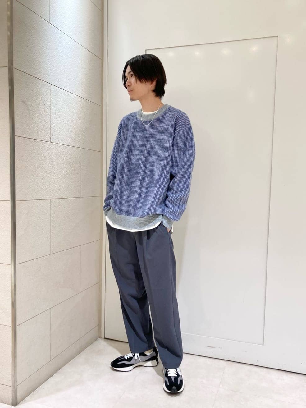 UNITED ARROWS green label relaxingのタックミジン ボーダー クルー