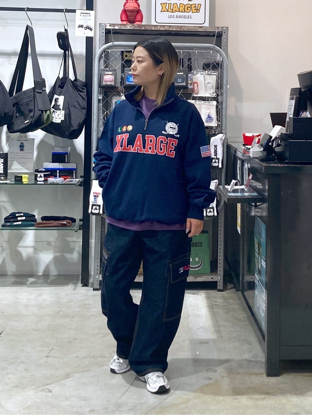 予約受付中 HALF XLARGE HOCKEY ZIP SWEAT [エクストララージ] HALF