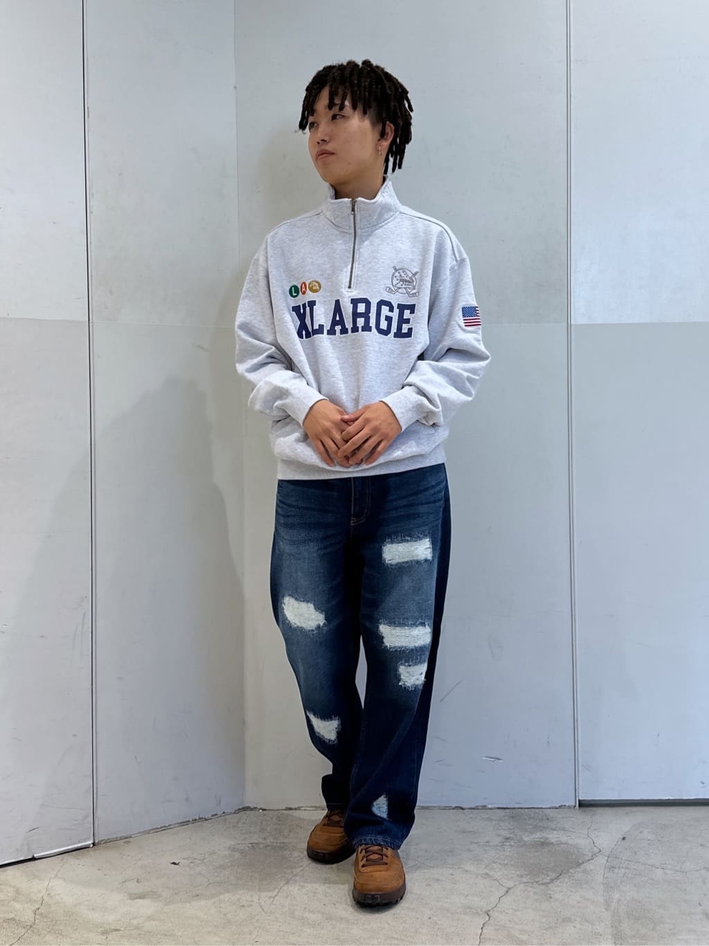 XLARGEのHOCKEY HALF ZIP SWEATSHIRT スウェット XLARGEを使った