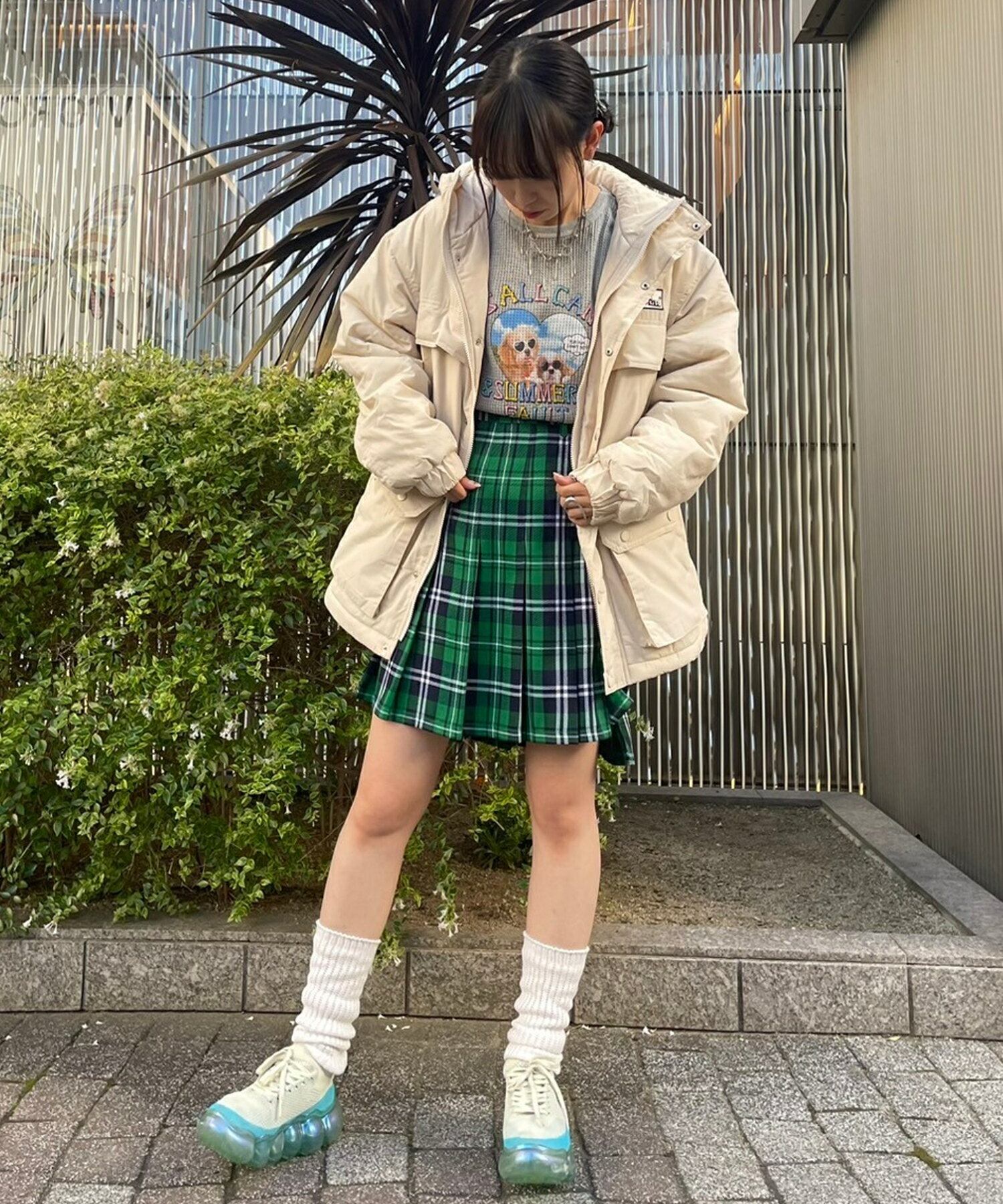 Candy StripperのYUM YUM DOGS WAFFLE L/S TEEを使ったコーディネート