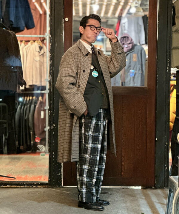 BEAMS MENのKAPTAIN SUNSHINE / Walker Coat LOVAT Gunclub Plaid