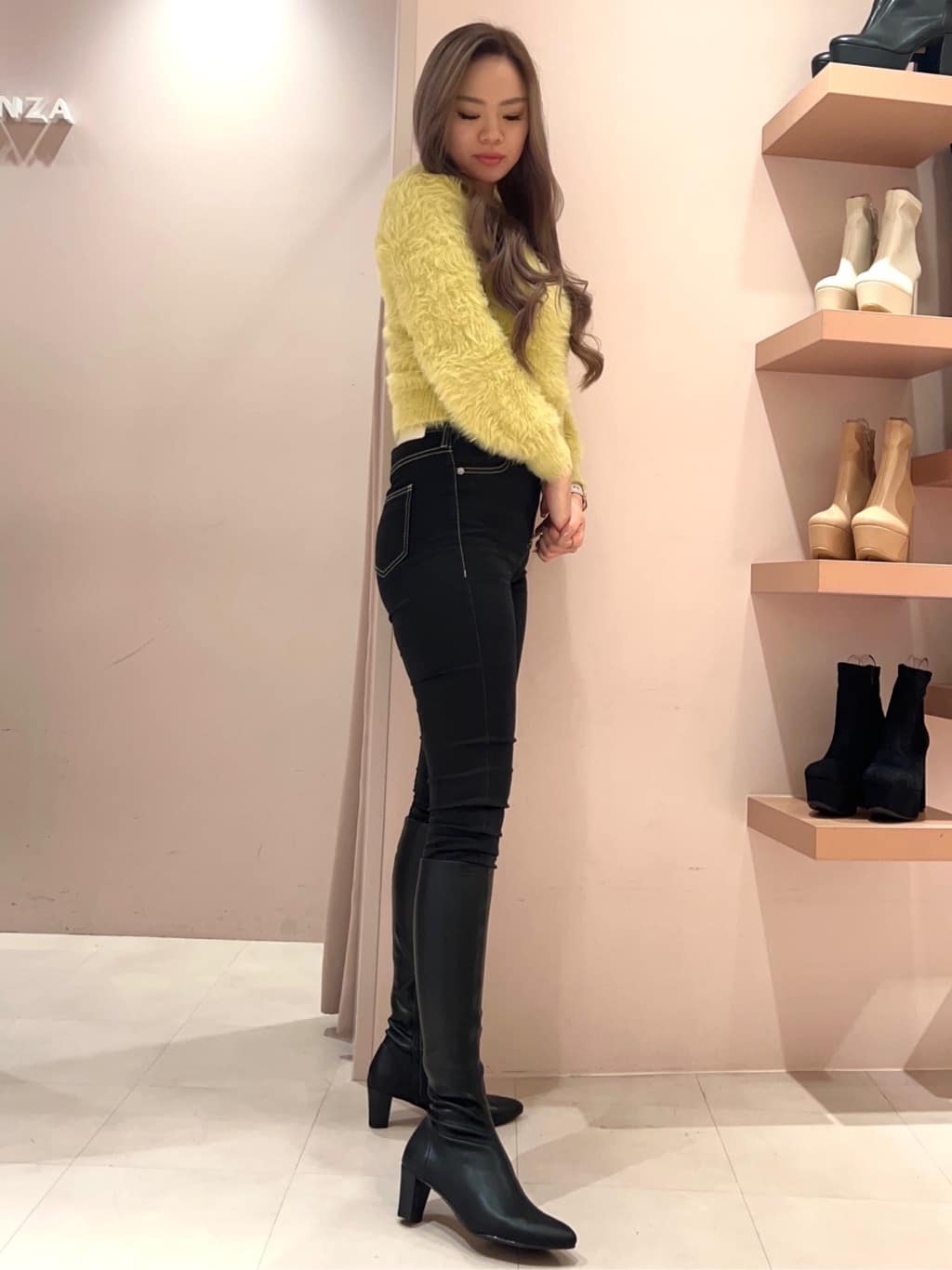ESPERANZAのストレッチロングブーツを使ったコーディネートを紹介します。｜Rakuten Fashion(楽天ファッション／旧楽天ブランドアベニュー)3329233