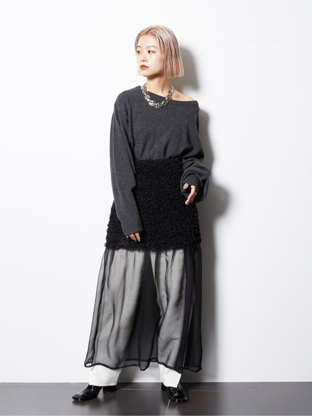 CITYSHOPの《追加》OFF-SHOULDER STRETCH SWEATER 2:ニットを使った