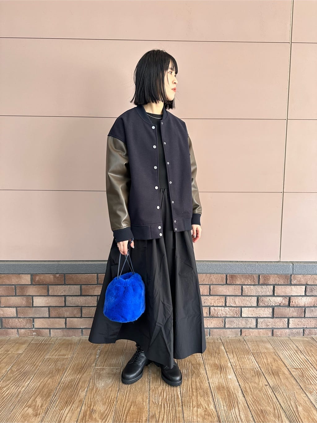 UNITED ARROWS LTD. OUTLETのニットメルトン スタジアムジャンパー<A