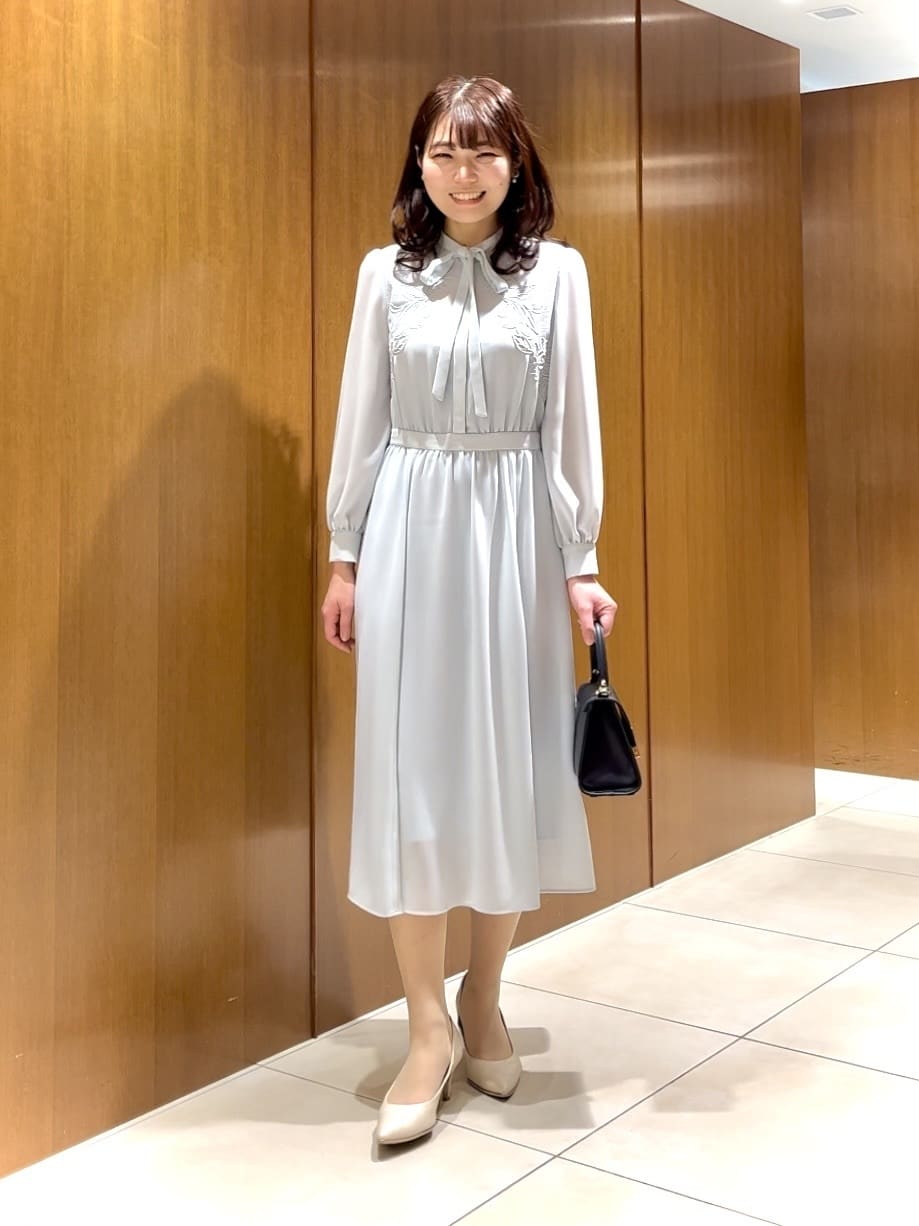 ANAYI アナイシアードビーボウタイワンピースドレス