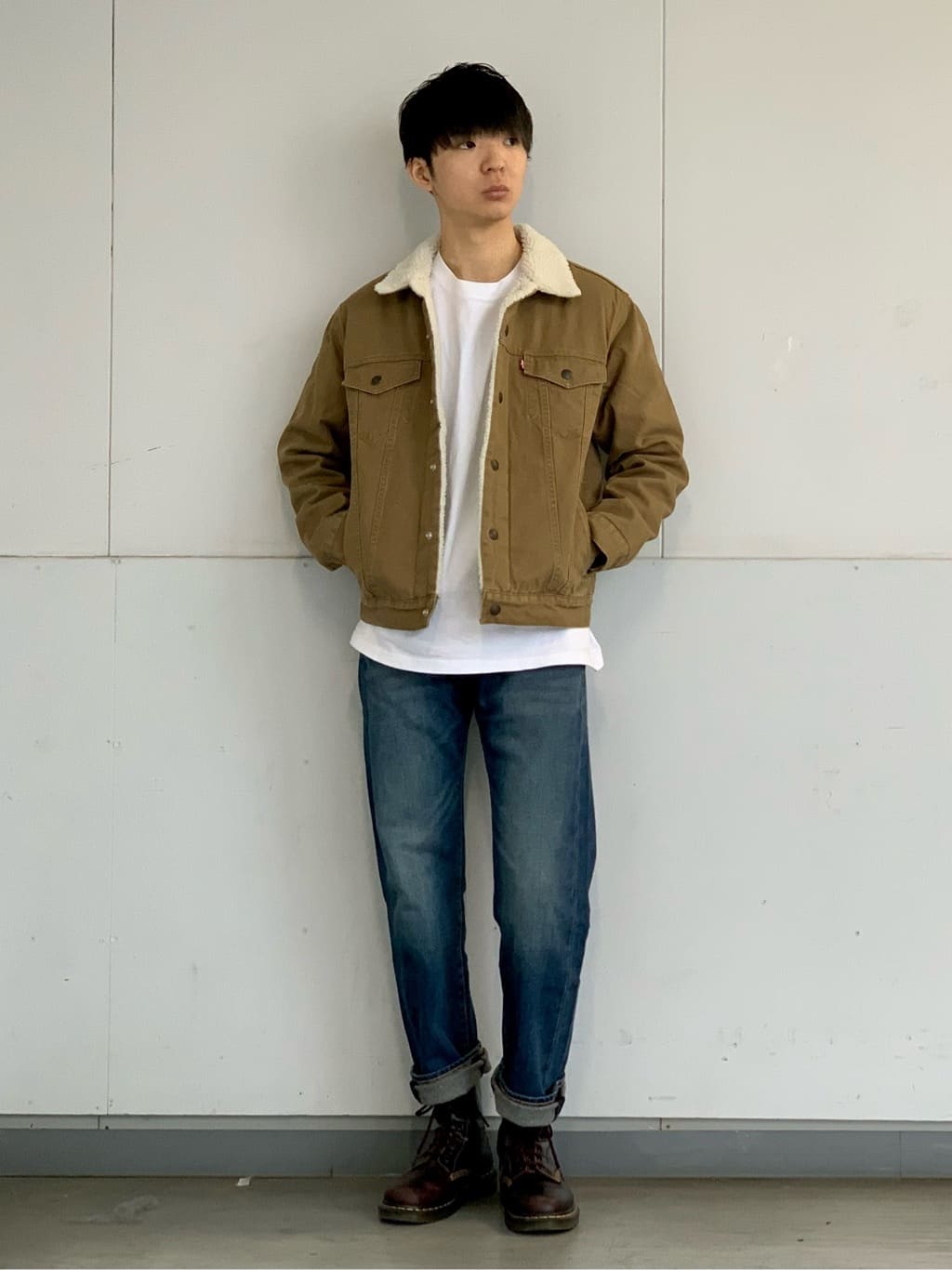 Levi'sのTYPE III シェルパトラッカージャケット ブラウン WASHED