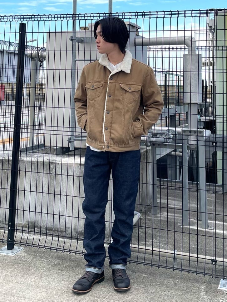 Levi'sのTYPE III シェルパトラッカージャケット ブラウン WASHED