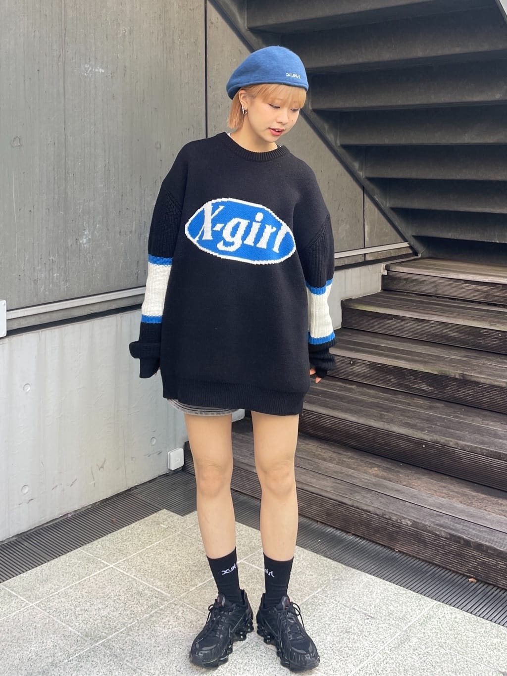 X-girlのOVAL LOGO JACQUARD KNIT TOP ニット X-girlを使った