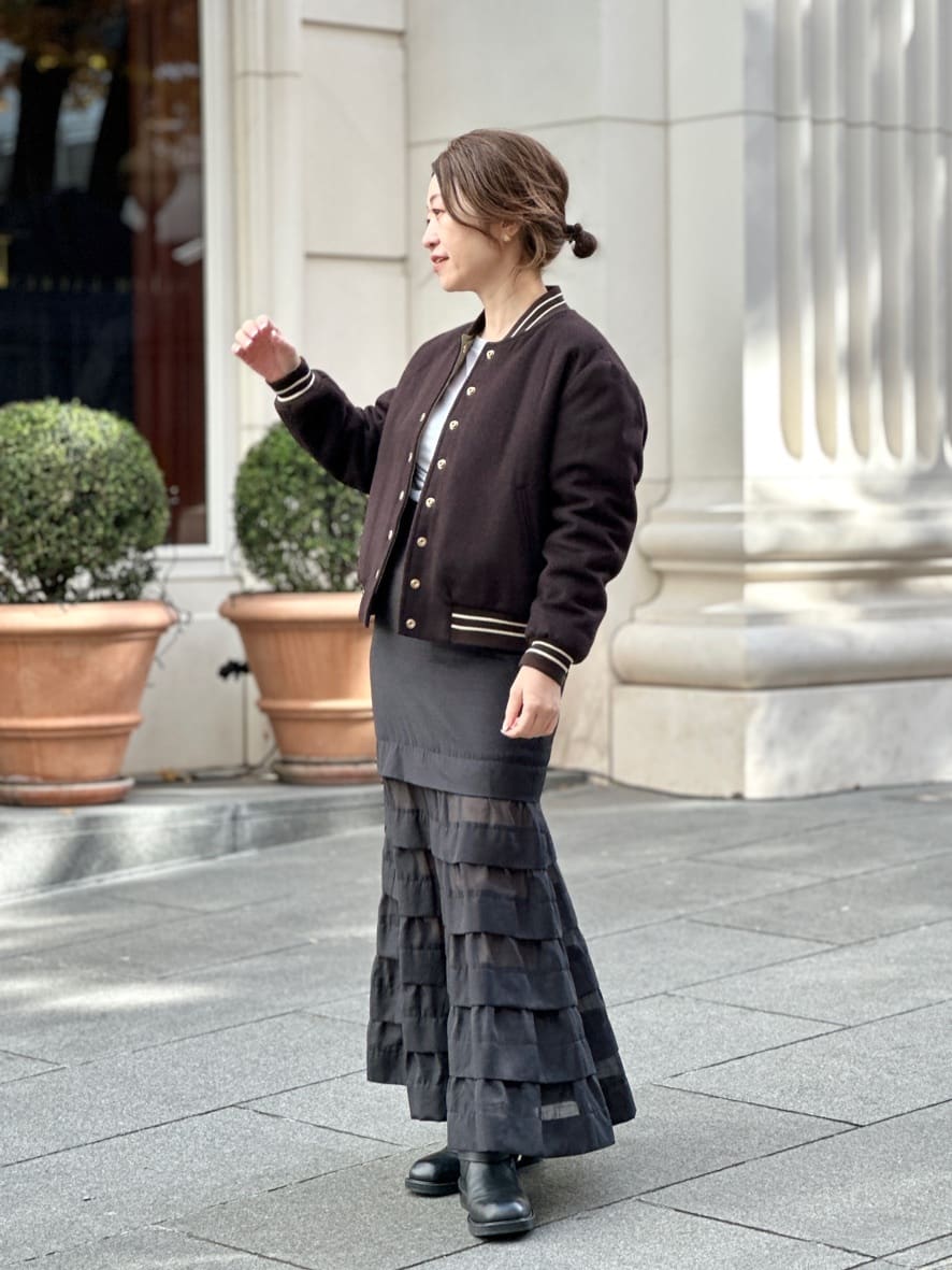 Whim Gazetteのオーガンジーマーメイドスカート2を使ったコーディネートを紹介します。｜Rakuten Fashion(楽天ファッション／旧楽天ブランドアベニュー)3394568