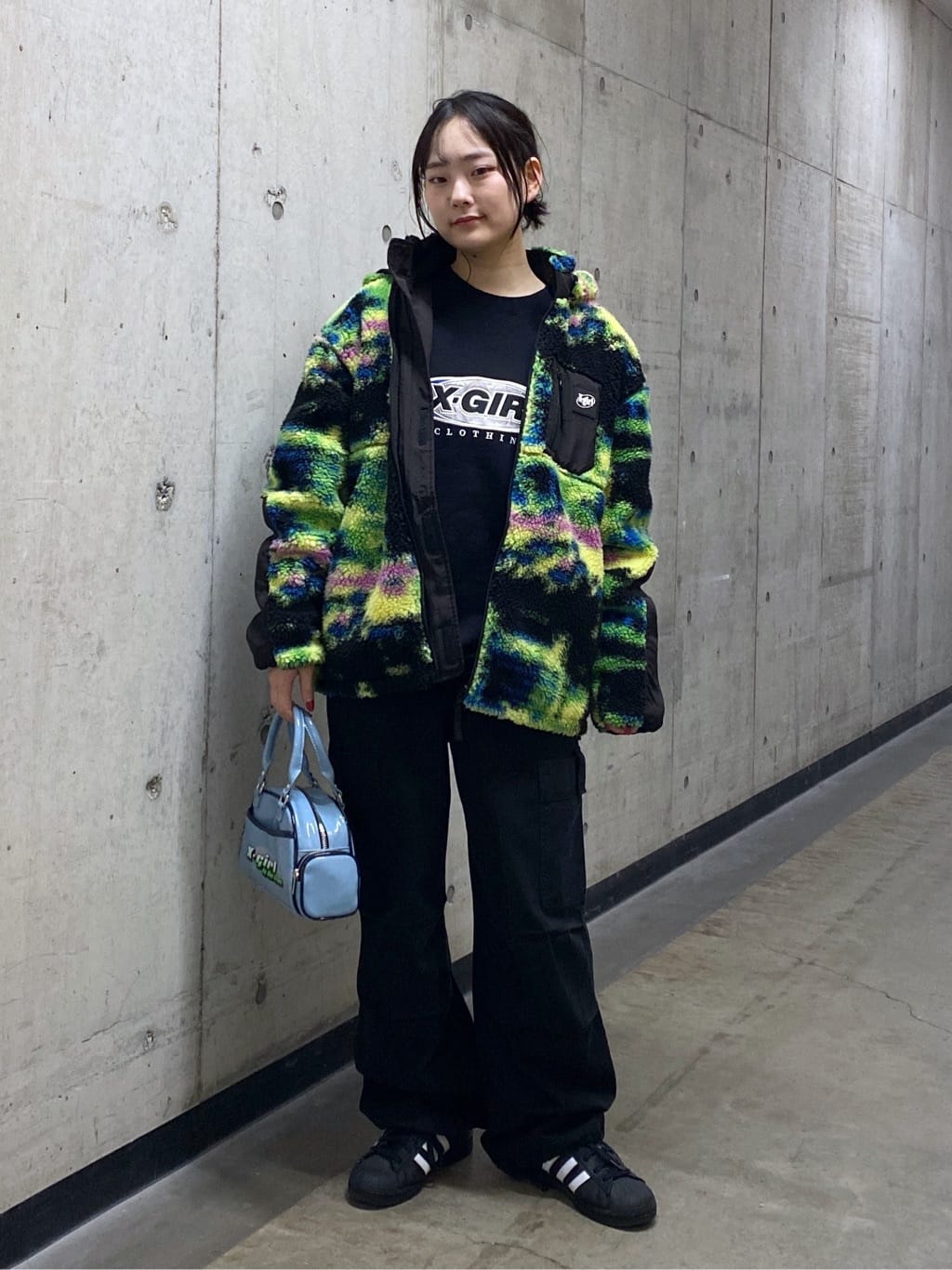 X-girlのBICOLOR OVAL PATCH SWEAT TOP X-girlを使ったコーディネート