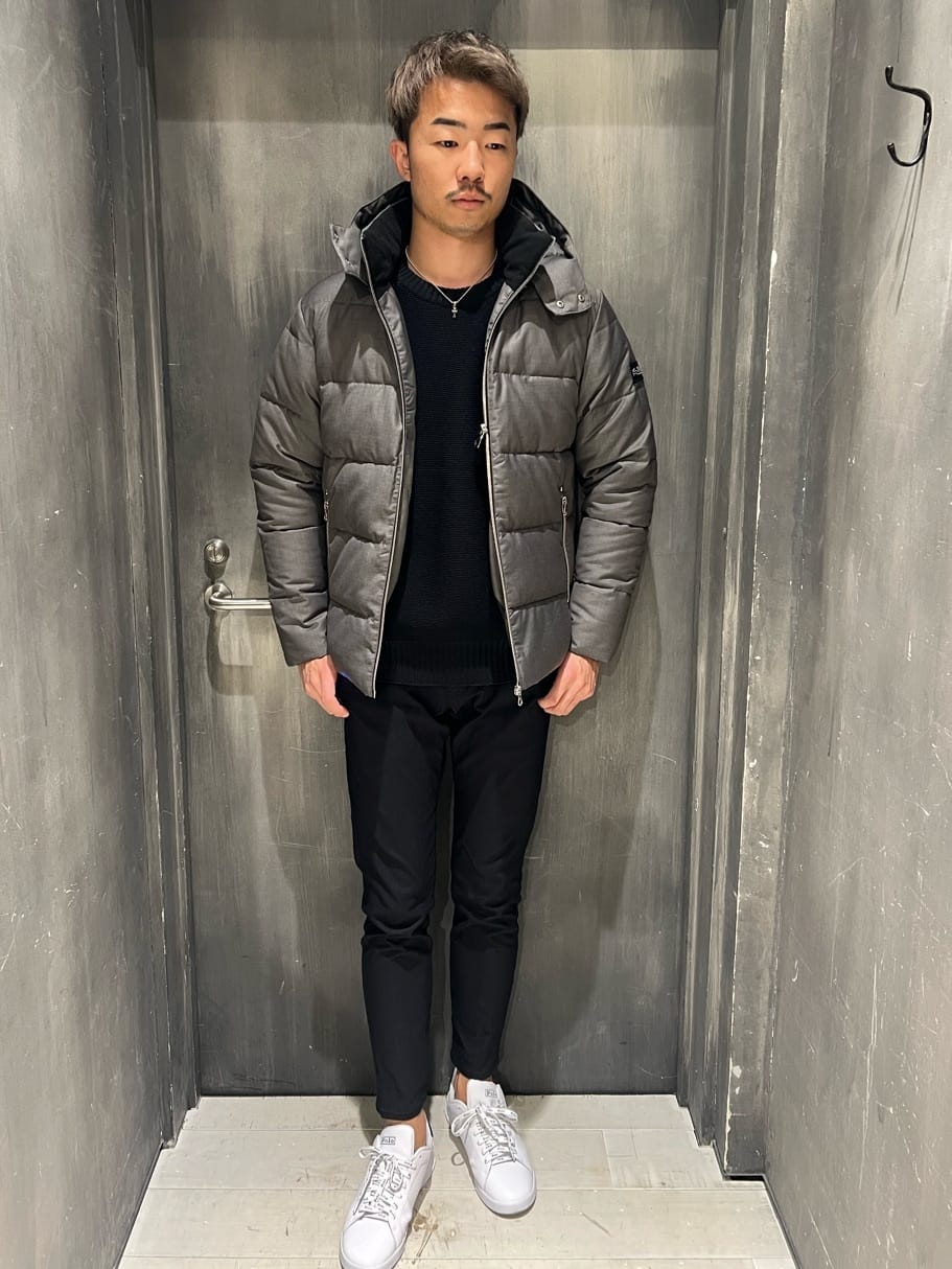 MEN'S BIGIのハイパーストレッチヘリンボンパンツを使ったコーディネートを紹介します。｜Rakuten Fashion(楽天ファッション／旧楽天ブランドアベニュー)3397224