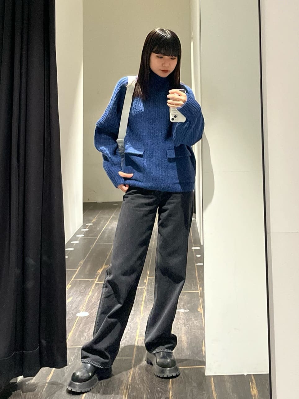 moussyのSTRETCH CHUNKY ブーツを使ったコーディネート | Rakuten