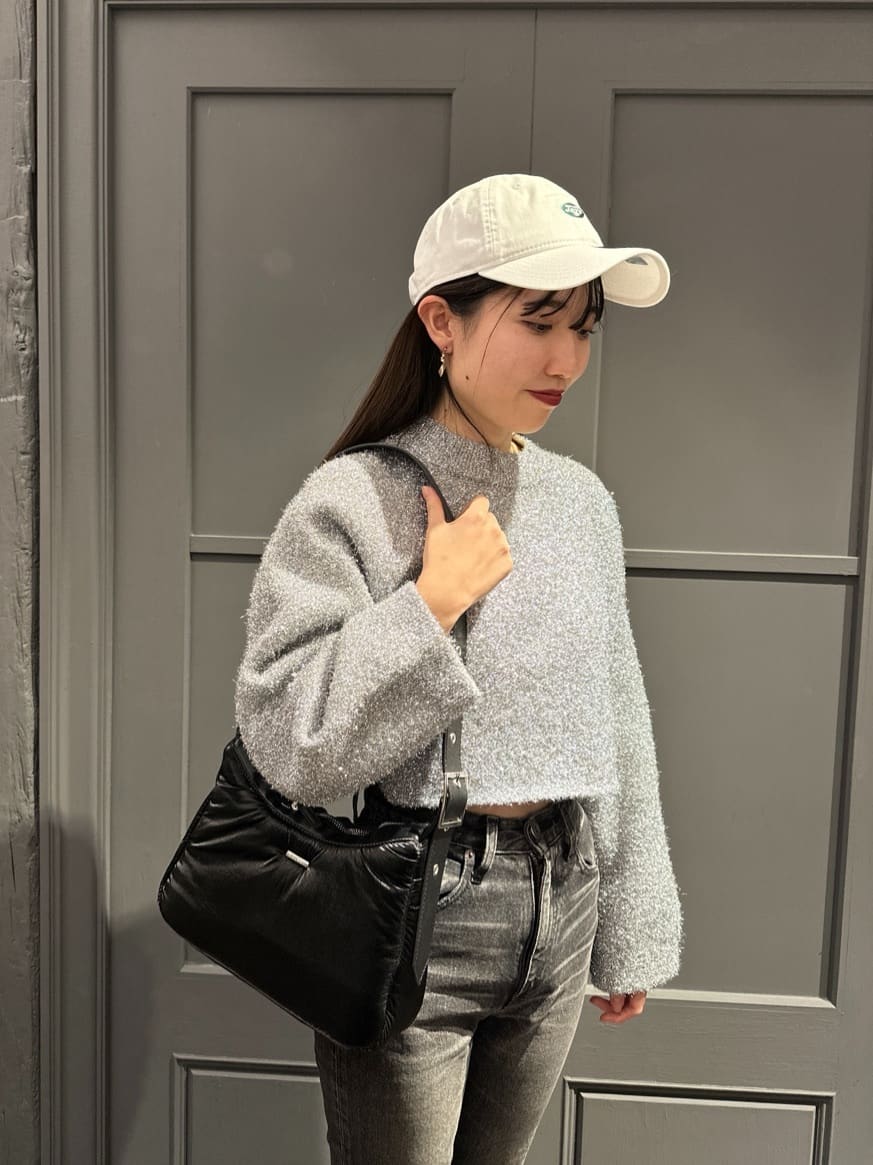 moussyのGLITTER CROPPED セーターを使ったコーディネート | Rakuten