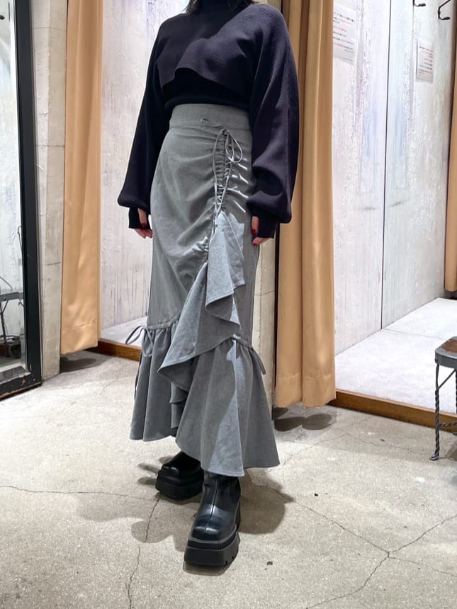 SLYのASYMMETRY HEM GATHER スカートを使ったコーディネート | Rakuten