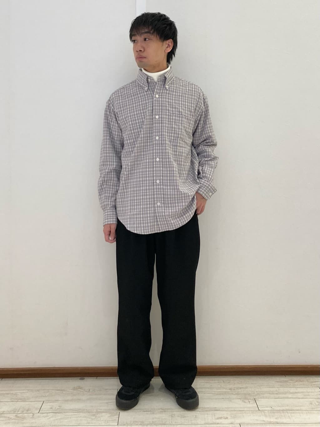 UNITED ARROWS green label relaxingのFINE BASIC RTW ビエラ ボタン