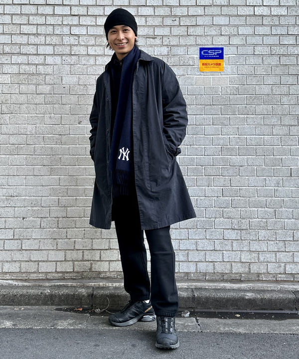BEAMS MENのREMI RELIEF * BEAMS PLUS / 別注 Balmacaan Coatを使った 