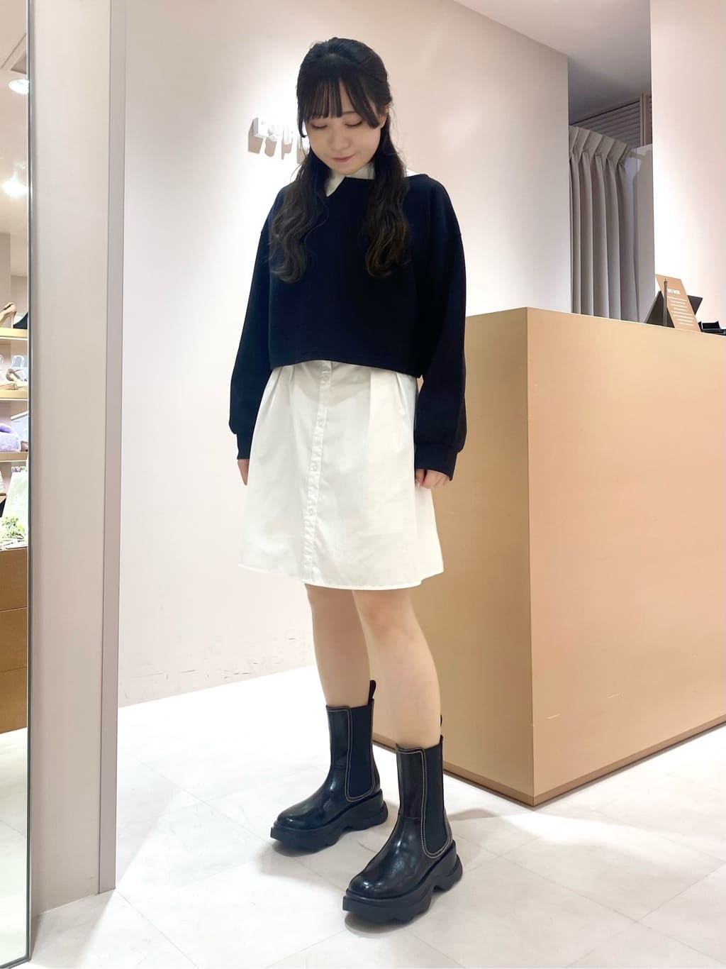 ESPERANZAのウェーブソールサイドゴアショートブーツを使ったコーディネートを紹介します。｜Rakuten Fashion(楽天ファッション／旧楽天ブランドアベニュー)3439962