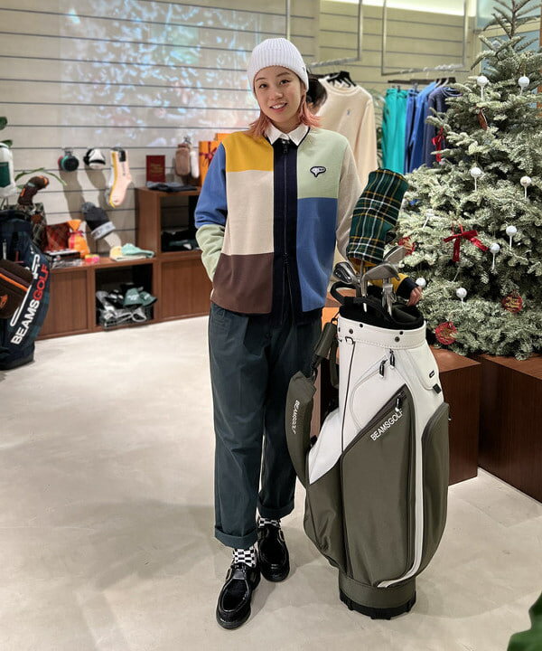 BEAMS GOLFのBEAMS GOLF / バイカラー エイトハーフ キャディバッグを使ったコーディネートを紹介します。｜Rakuten Fashion(楽天ファッション／旧楽天ブランドアベニュー)3441178