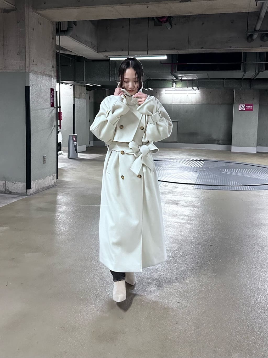 SLYのLAYERED FLAP BELTED コートを使ったコーディネート | Rakuten